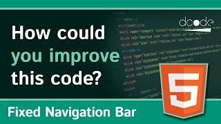 How could you improve this code? | Fixed Navigation Bar | HTML, CSS & JS