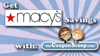 How To Save Money at Macys.com with TheCouponScoop.com- Macy's Promo Codes-