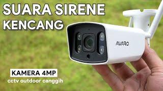 CCTV OUTDOOR BAGUS DENGAN SUARA SIRENE KENCANG | Review AVARO Smart CCTV