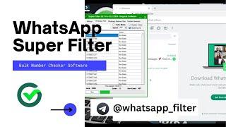 whatsapp number filter software free download | no blocking problem