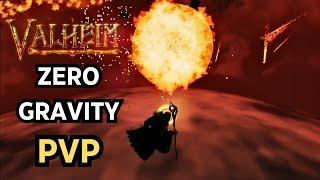 Valheim ZERO GRAVITY Mage PvP over Ashlands! @ ArenaWorld Server