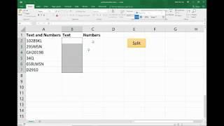 Split Text and Numbers into Separate Columns - Excel VBA