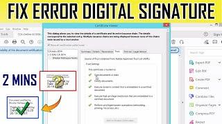 How to Fix Error Digital Signature Validate Acrobat Reader DC Adobe Reader