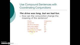 Use Compound Sentences with Coordinating Conjunctions