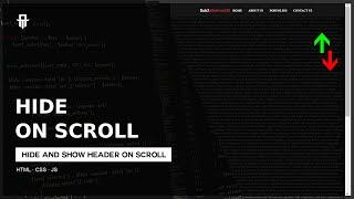 Hide/Show Header on Scroll | Html CSS & JS
