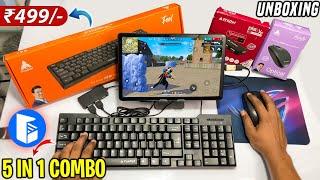 Buy Cheapest 5 in 1 Mobile Gaming Combo for Free Fire & BGMI | play Android Games keyboard & mouse 