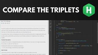 HackerRank Compare the Triplets - Solution Walkthrough (JavaScript)