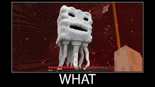 Minecraft wait what meme part 94 realistic minecraft Ghast