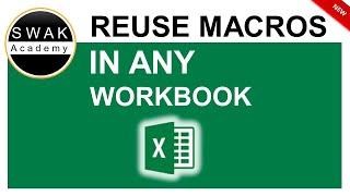 Reuse Macros In Any Workbook - Personal Macro Workbook In Excel