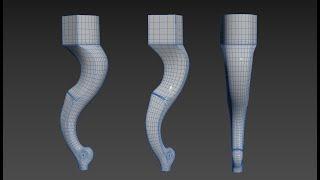 Training modelling 3dsmax - Classic model - CNC Wood Leg Part 1