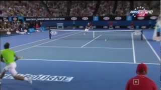 AO 2012 Djokovic Short Ball Forehand 1