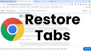 How to Get Recently Closed Tabs Back on Google Chrome