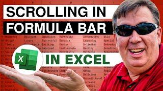 Excel - Scroll Through Long Formulas In The Formula Bar: Episode 1458