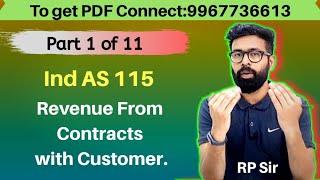 IND AS 115 Revenue from Contracts with Customer | Part 1 of 11 | CA Final FR | RP SIR