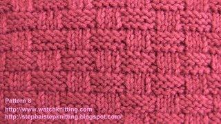 Basket stitch-Free Knitting Tutorials- Watch Knitting - pattern 8