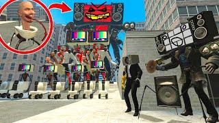 GOD TV MAN V3 BOSS CRAB CONTROLS they set up an ambush for SKIBIDI TOILET, NEW FIGHT In Garry's Mod