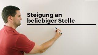 Steigung an beliebiger Stelle bestimmen mit h-Methode oder X-Xo-Methode | Mathe by Daniel Jung