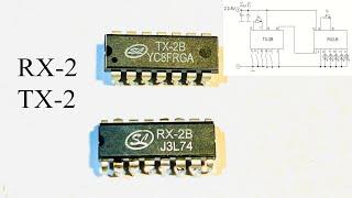 RX2 TX2 chips. How to transmit five commands in different ways