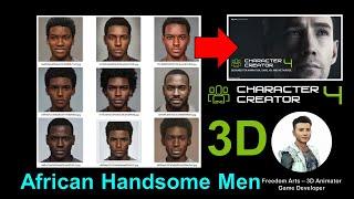 African Handsome Men Headshot Pack 01 - Character Creator 4 - High Quality Headshot Photo - Shared