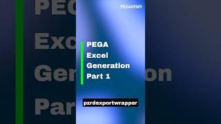 PEGA Excel Generation with pzrdexportwrapper in Pega 8.8 | Part1  #pega #pegademy #excel