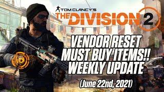 THE DIVISION 2 | VENDOR RESET | WEEKLY UPDATE