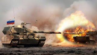 One Russian Kamikaze tank destroyed an entire convoy of US M1A2 Abrams Tanks