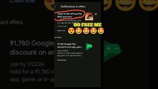 Google play discount coupon || 1780 ka redeem code in free fire max || how to use 2024 live #shorts