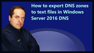 How to export DNS zones to text files in Windows Server 2016 DNS