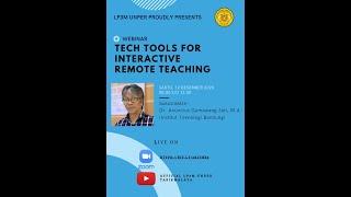 Webinar: Tech Tools for Interactive Remote Teaching