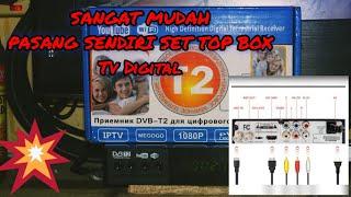 Cara Memasang SET TOP BOX TV Digital atau DVB-T2 dengan Mudah. Set Top Box merek Rusia.