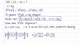 Mechanical Vibrations 42 - Modal Analysis 4 - Damped MDOF Systems