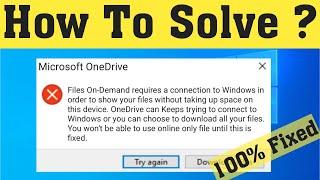 How To Fix OneDrive Cannot Connect To Windows -Microsoft OneDrive 2020