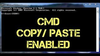 How To Enable Copy/Paste In Windows CMD [2016]