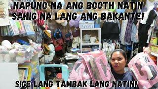 BUHAY AMERIKA NAPUNO ; NA ANG BOOTH NATIN NASA SAHIG MGA BINEBENTA NATIN MAG SALE TAYO NEXT WEEK