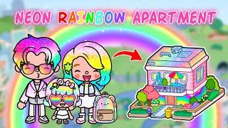 Updated Neon Rainbow Apartment  How To Decorate Aesthetic Toca Boca House Ideas  Toca Life World