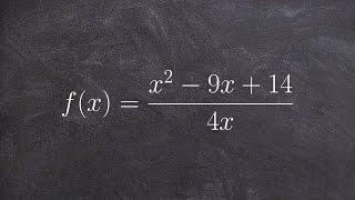 How To find the zeros of a rational function