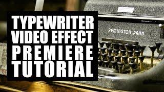 Premiere Tutorial: How to Typewrite in Adobe Premiere