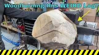 Woodturning: WEIRD Log to Bowl