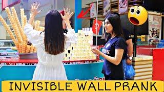 INVISIBLE WALL PRANK@crazycomedy9838