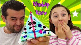 Tiktok akımı Öykü ve baba ile Kimbap Kore yemeği deniyoruz