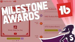 TubeBuddy Milestone Awards | YouTube Milestone Awards