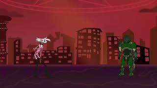 Doom visits hazbin hotel