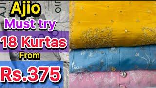 Ajio kurtas from Rs.375 #Floral tops #Must must try #Avaasa#ajio kurtas haul#chandu vlogs#viral