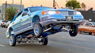 Lowrider Classic Cars Hopping, Bouncing & Cruising in Los Angeles, California!