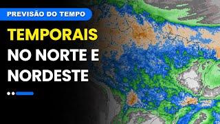 A semana começa com temporais nos estados do norte e nordeste | Previsão 17/03/2025