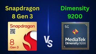 Snapdragon 8 Gen 3 vs Dimensity 9200  @thetechnicalgyan Dimensity 9200 vs 8 Gen 3