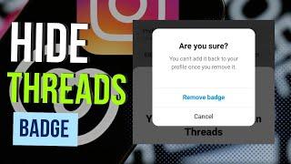 How to Remove Threads From Instagram Bio | Hide Threads Badge From Instagram Profile