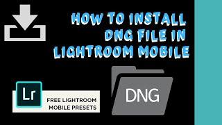 How to install dng file lightroom mobile