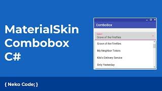 MaterialSkin Combobox C#