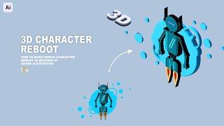 How to make 3D character in seconds in Adobe Illustrator